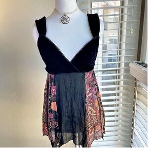 Y2K multicolored babydoll top